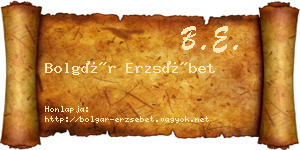 Bolgár Erzsébet névjegykártya