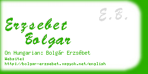 erzsebet bolgar business card