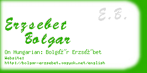 erzsebet bolgar business card